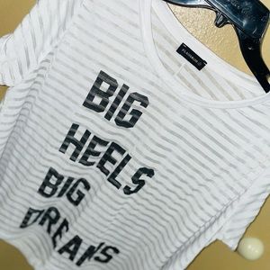 Womens cute flowy short sleeved see-through blouse size Large